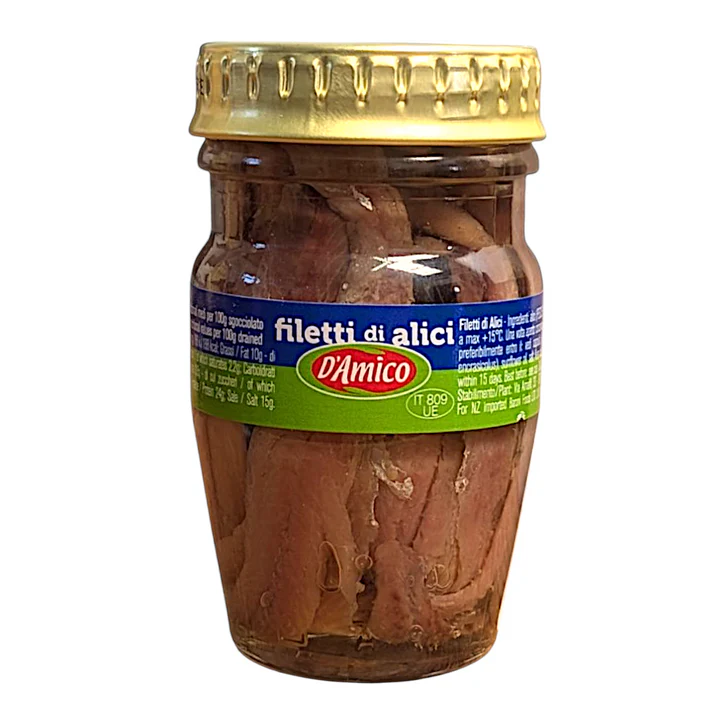 D'Amico  Anchovy Fillets in sunflower oil 80g