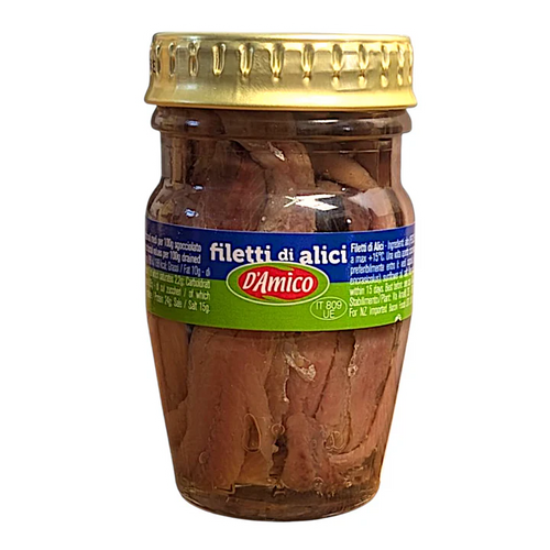 D'Amico  Anchovy Fillets in sunflower oil 80g