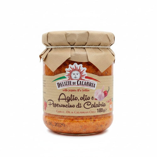 Delizie di Calabria Calabrian Garlic, Oil and Hot Pepper 180g